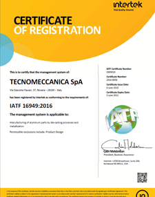 Certificazione IATF-16949-2016